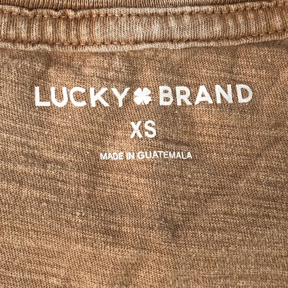 Lucky Brand women’s “the star” tarot card graphic Tee sun faded brown sequin XS - Picture 3 of 14